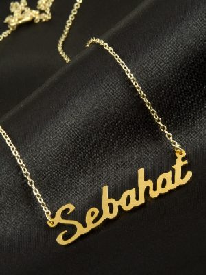 Sebahat İsimli Kolye -Sarı