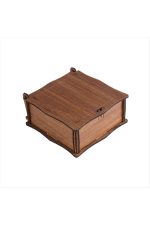 Ahşap Kelepçe Bileklik Kutusu-Kahverengi - Görsel 3