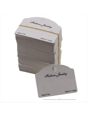 6lı Küpe Kartı-Beyaz