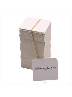 3 Çift Küpe Kartı-Beyaz