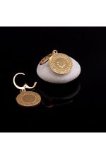 Çeyrek Altın Kaplama Küpe-Sarı - Görsel 5