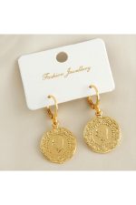 Çeyrek Altın Kaplama Küpe-Sarı