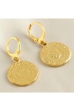 Çeyrek Altın Kaplama Küpe-Sarı - Görsel 2