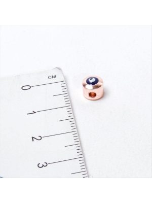 Delikli Nazar Boncuklu Metal Ara Aparat-Sarı