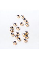 Delikli Nazar Boncuklu Metal Ara Aparat-Sarı - Görsel 3