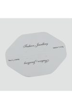 Oval Kolye Kartı-Beyaz