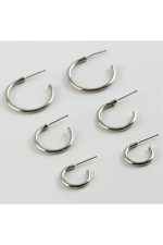 6lı Kalın Boş Halka-Gümüş Rengi