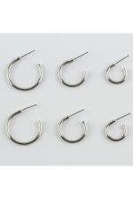 6lı Kalın Boş Halka-Gümüş Rengi - Görsel 2
