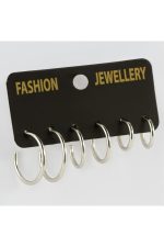 6lı Kalın Boş Halka-Gümüş Rengi - Görsel 6