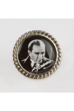 Atatürk Yaka Rozet-Gümüş Rengi - Görsel 4