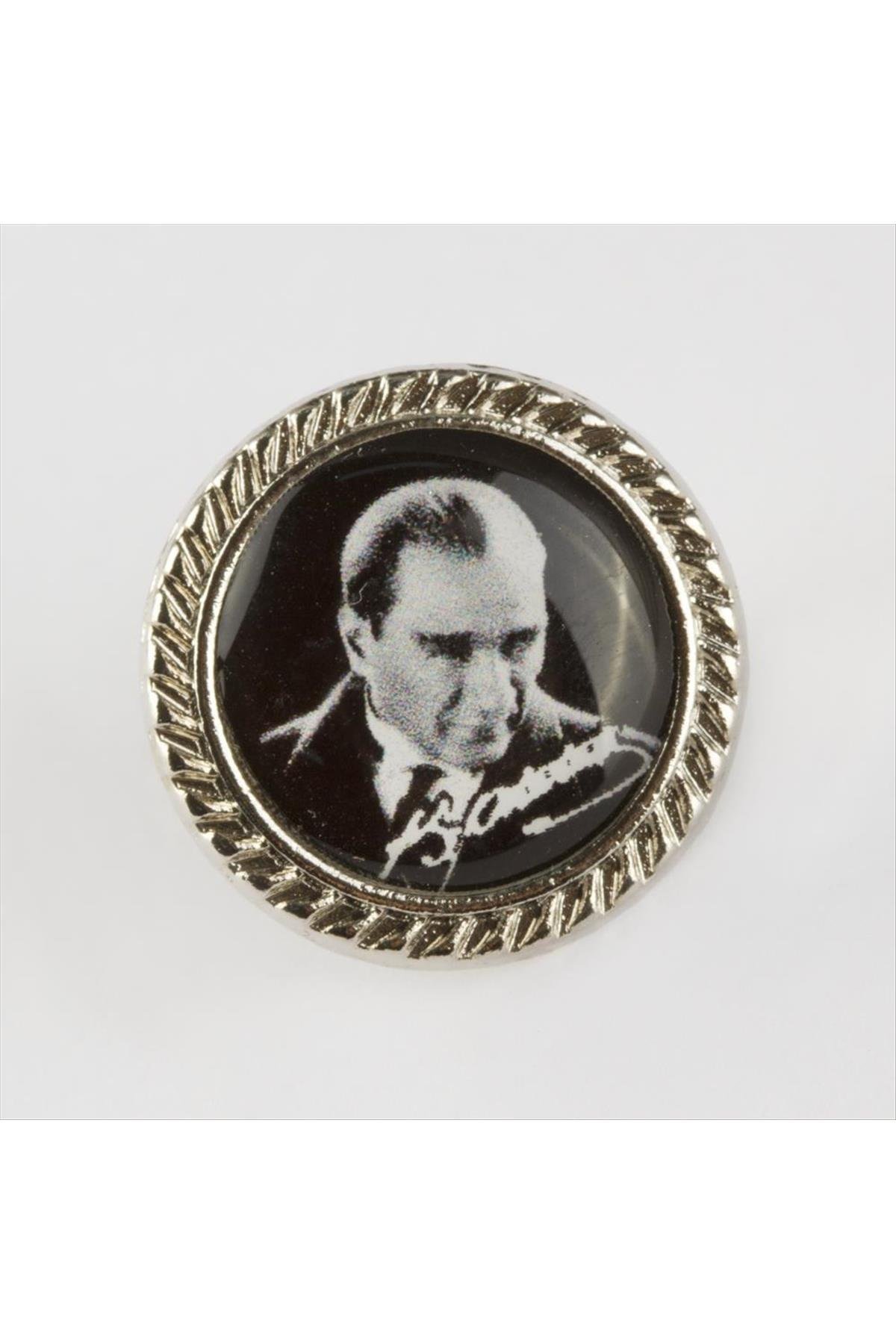 1200531_Ataturk-Yaka-Rozet-9fdc.jpg Atatürk Yaka Rozet-Gümüş Rengi - Görsel 4