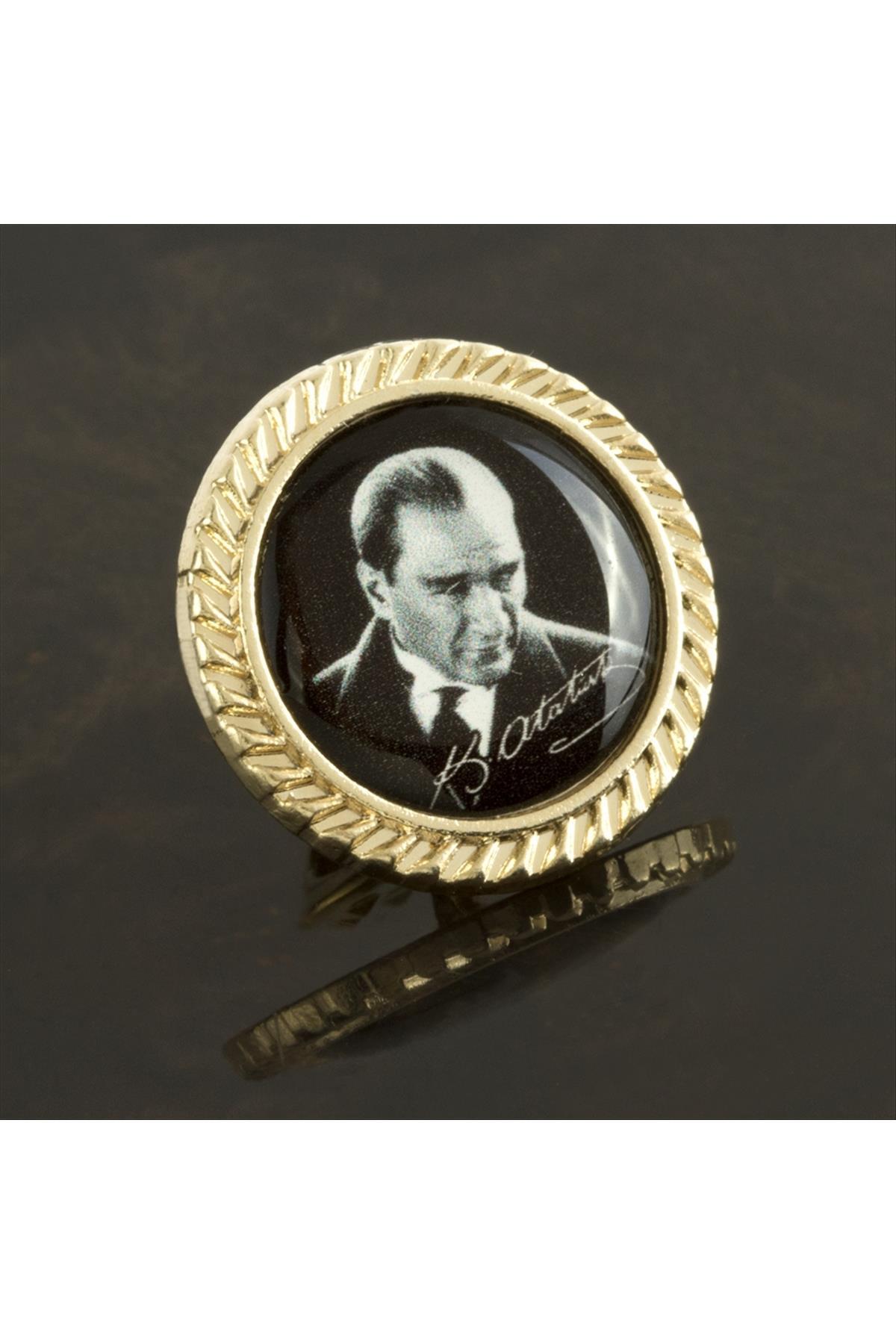 1200531_Ataturk-Yaka-Rozet-bc1a.jpg Atatürk Yaka Rozet-Gümüş Rengi - Görsel 1
