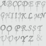 Gümüş Renkli Harf Pasta ve Kek Pleksi-Ç - Görsel 2