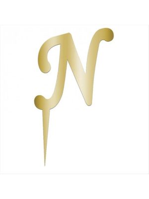 Sarı Renkli Harf Pasta ve Kek Pleksi-N