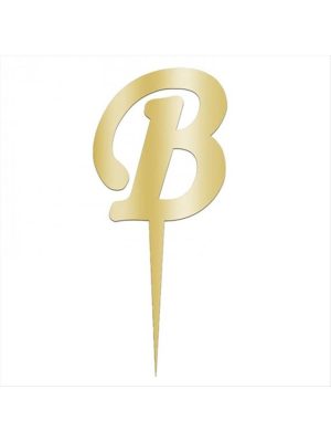 Sarı Renkli Harf Pasta ve Kek Pleksi-B