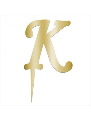 Sarı Renkli Harf Pasta ve Kek Pleksi-K