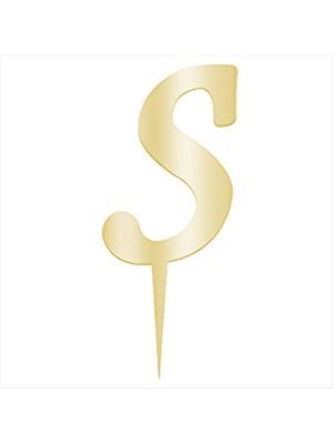 Sarı Renkli Harf Pasta ve Kek Pleksi-S