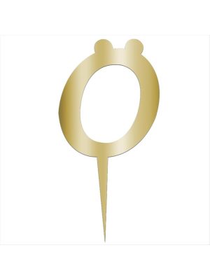 Sarı Renkli Harf Pasta ve Kek Pleksi-Ö