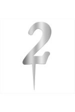 Gümüş Renkli Rakam Pasta ve Kek Pleksi-7