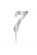 Gümüş Renkli Rakam Pasta ve Kek Pleksi-7 - Görsel 3