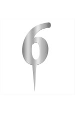 Gümüş Renkli Rakam Pasta ve Kek Pleksi-6 - Görsel 3