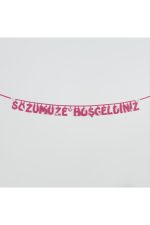 Sözümüze Hoşgeldiniz Keçe Yazı-Pembe