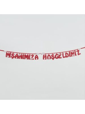 Nişanımıza Hoşgeldiniz Keçe Yazı-Mor