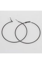 Klasik Halka Küpe-Siyah - Görsel 2