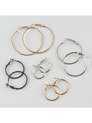 Klasik Halka Küpe-Siyah