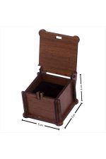 Seni Seviyorum Figürlü Ahşap Yüzük Kutusu-Kahverengi