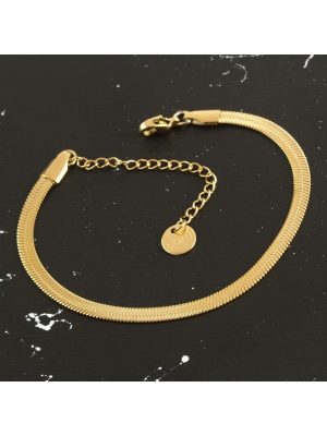 İtalyan Çelik Zincir Bileklik-Gümüş Rengi