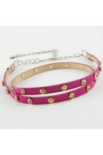 Klasik Deri Taşlı Kemer-Açık Mor - Görsel 6