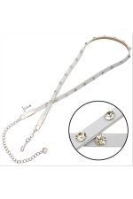 Klasik Deri Taşlı Kemer-Yeşil