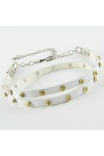 Klasik Deri Taşlı Kemer-Mavi - Görsel 5