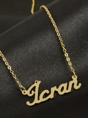 İcran İsimli Kolye -Sarı