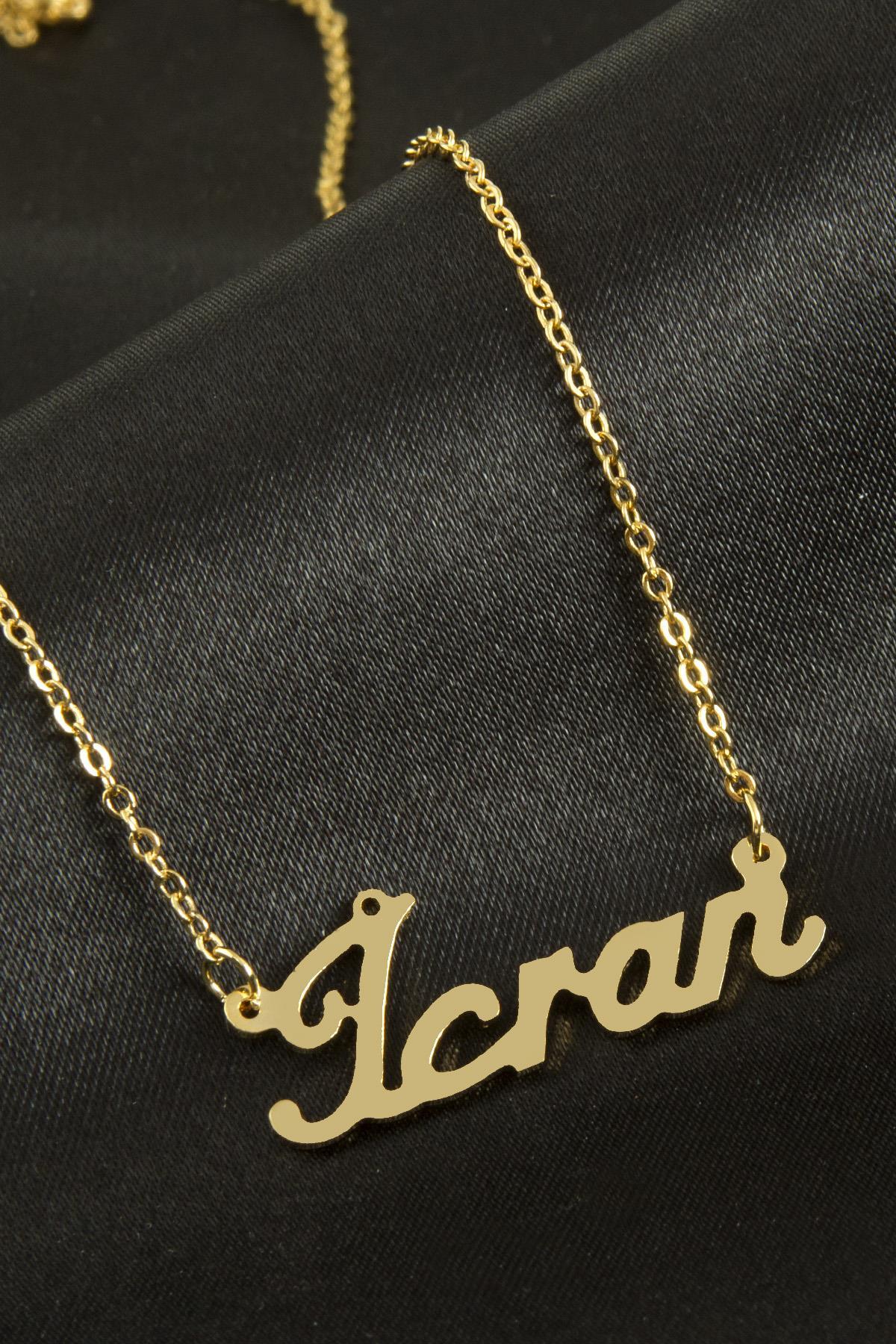 1200634_Icran-Isimli-Kolye-Kisiye-Ozel-9633.jpg İcran İsimli Kolye -Sarı - Görsel 1