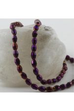 6X8 mm Arpa Kesim Kristal Taş-Mor - Görsel 2