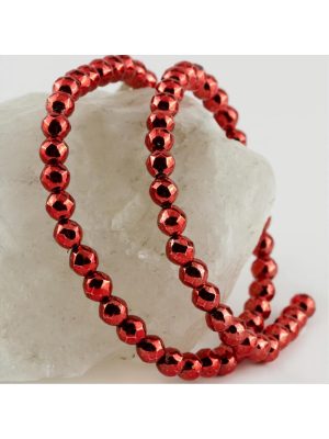 6 mm Fasetli Hematit Taşı-Roz