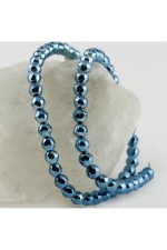 6 mm Fasetli Hematit Taşı-Mavi - Görsel 3