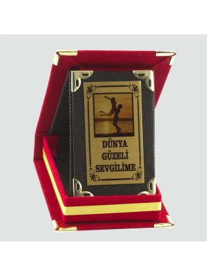 Dünya Güzeli Sevgilime Plaketi-Kırmızı