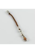 Zirkon Taşlı ÖrmeTesbih Püskülü 1Adet-Kahverengi - Görsel 3