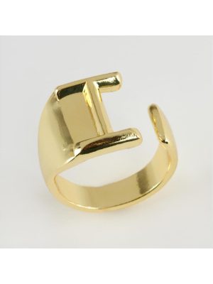 Harfli Lüx Metal Yüzük-I