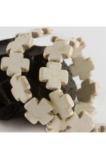 3 cm Mozaik Turkuaz Taşı-Kırık Beyaz