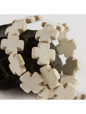 3 cm Mozaik Turkuaz Taşı-Kırık Beyaz