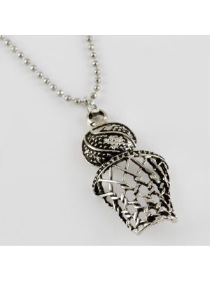 Basketbol Figürlü Erkek Kolye-Gümüş Rengi