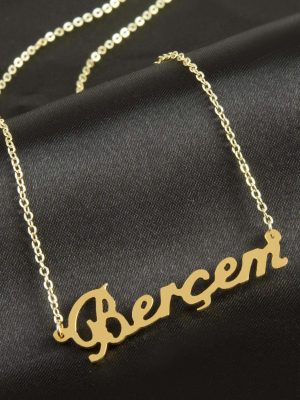 Berçem İsimli Kolye -Sarı