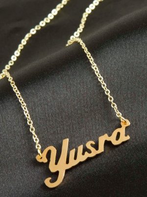 Yusra İsimli Kolye -Sarı