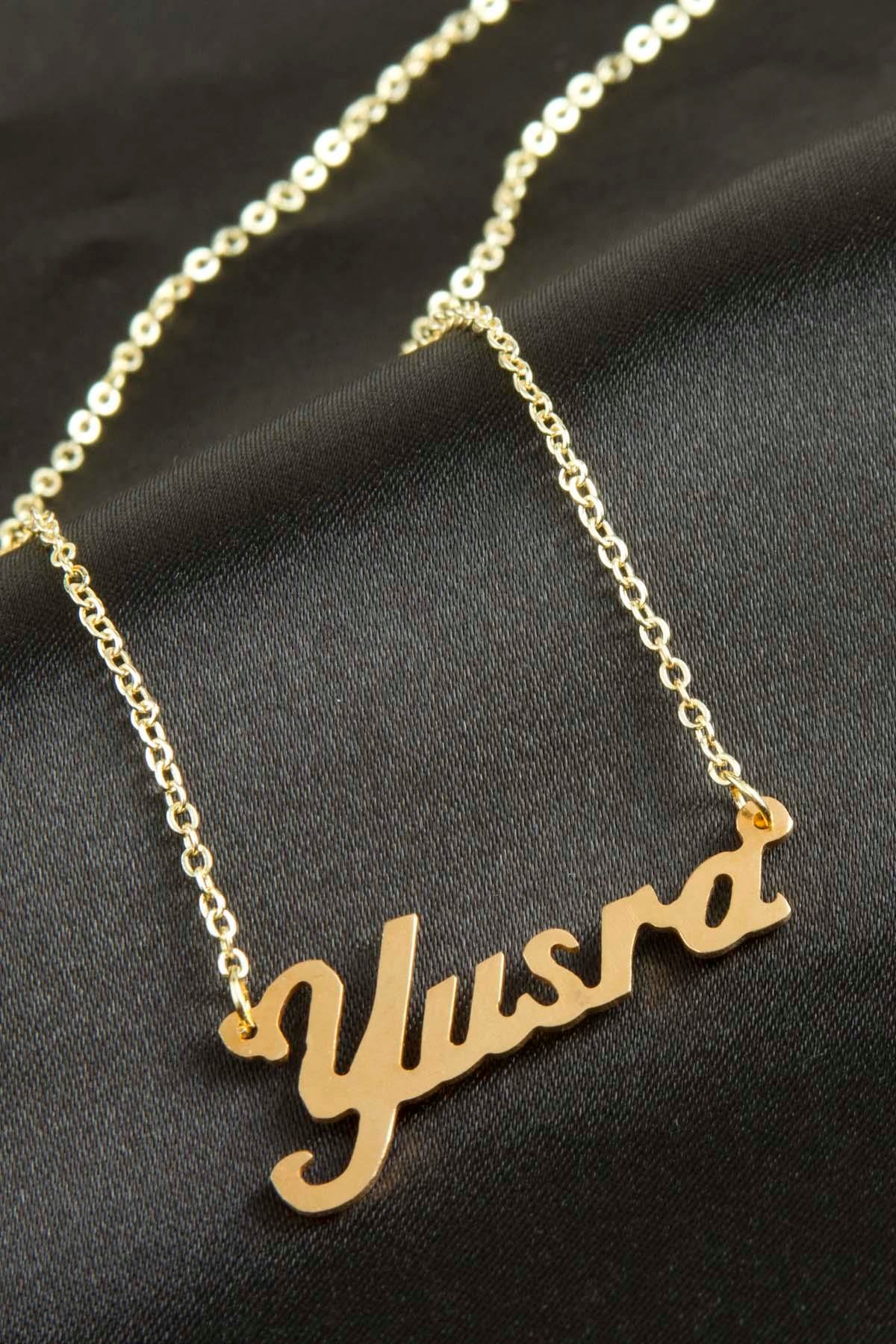 1200674_Yusra-Isimli-Kolye-Kisiye-Ozel-a524.jpg Yusra İsimli Kolye -Sarı - Görsel 1