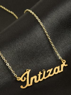 İntizar İsimli Kolye -Sarı