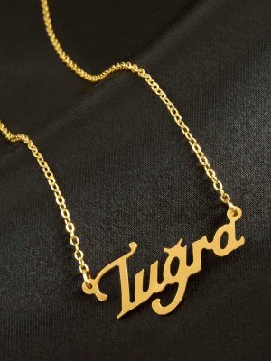 Tuğra İsimli Kolye -Sarı